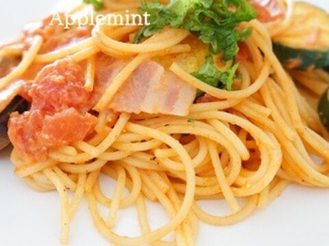 なすとズッキーニの濃厚トマトクリームスパゲティ レシピ 作り方 By ちいさなしあわせキッチン 楽天レシピ なすとズッキーニの濃厚トマトクリームスパゲティ レシピ 作り方 By ちいさなしあわせキッチン 楽天レシピ